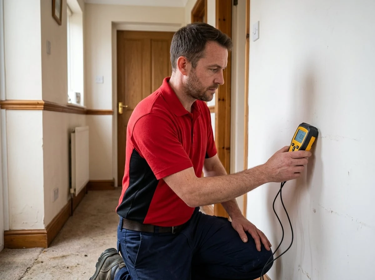 Pinner Plumbers 247 engineer using leak detection equipment in Pinner